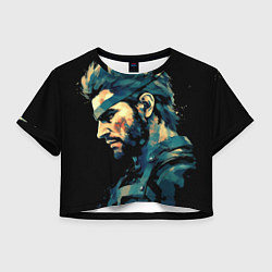 Футболка 3D укороченная женская Веном Снейк Metal gear game, цвет: 3D-принт