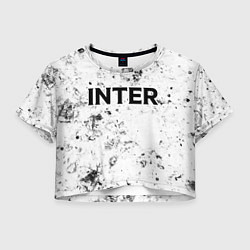 Футболка 3D укороченная женская Inter dirty ice, цвет: 3D-принт