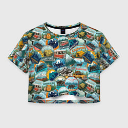 Женский топ Adventure stickers