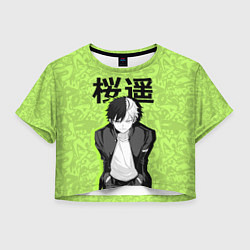 Футболка 3D укороченная женская Харука - Ветролом, цвет: 3D-принт