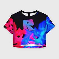 Женский топ Roblox neon flame