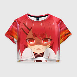 Футболка 3D укороченная женская Моя подруга олениха Нокотан Нэко Нэкоямада, цвет: 3D-принт