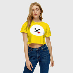 Футболка 3D укороченная женская BT21 - Chimmy, цвет: 3D-принт — фото 2