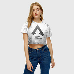 Футболка 3D укороченная женская Apex Legends - white gradient, цвет: 3D-принт — фото 2