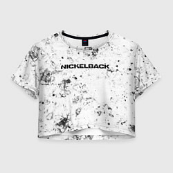 Футболка 3D укороченная женская Nickelback dirty ice, цвет: 3D-принт