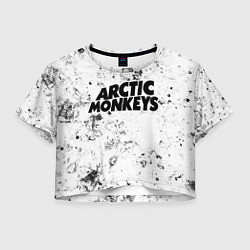 Футболка 3D укороченная женская Arctic Monkeys dirty ice, цвет: 3D-принт