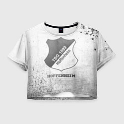 Футболка 3D укороченная женская Hoffenheim - white gradient, цвет: 3D-принт