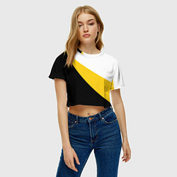 Футболка 3D укороченная женская Сокрушу пред ним врагов его большая хризма, цвет: 3D-принт — фото 2