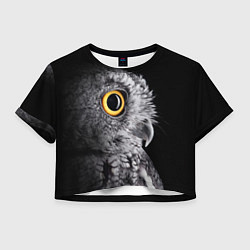 Футболка 3D укороченная женская Сова - всевидящее око - big picture, цвет: 3D-принт