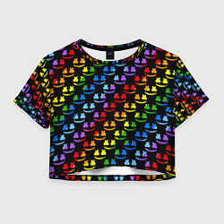 Женский топ Marshmello pattern neon