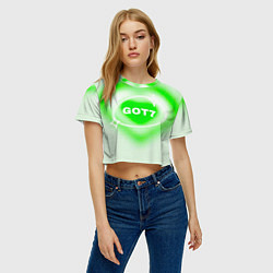 Футболка 3D укороченная женская Got7 сердце, цвет: 3D-принт — фото 2