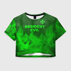 Женский топ Resident Evil - green gradient посередине