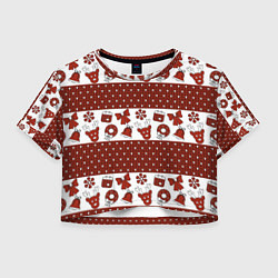 Женский топ Новогодний паттерн