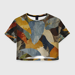 Женский топ Акварельные листья абстракция