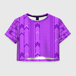 Футболка 3D укороченная женская Закулисье фиолетовые обои, цвет: 3D-принт