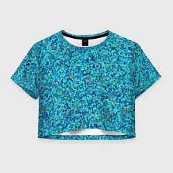 Женский топ Сине-голубой пуантилизм