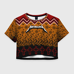 Женский топ Metallica christmas ugly sweater