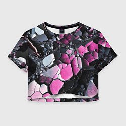 Женский топ Чёрно-розовый камень