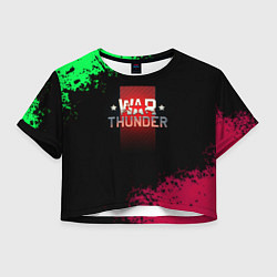 Футболка 3D укороченная женская Вартандер брызги красок, цвет: 3D-принт