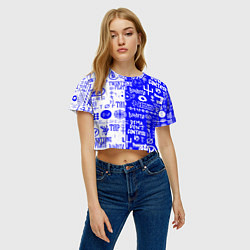 Футболка 3D укороченная женская Twenty one pilots лого, цвет: 3D-принт — фото 2