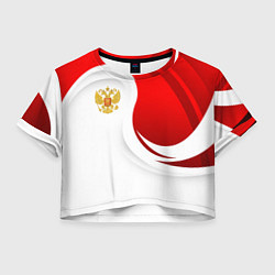 Женский топ Россия - красный и белый