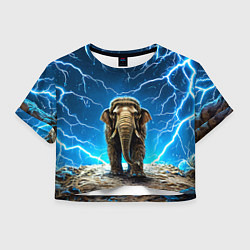 Женский топ Мамонт и разряды молний