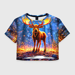 Женский топ Лосенок в лесу