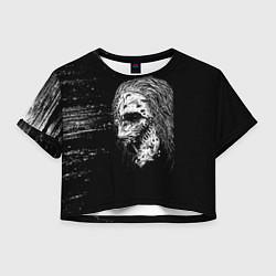 Футболка 3D укороченная женская Слипкнот кори, цвет: 3D-принт