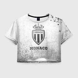 Футболка 3D укороченная женская Monaco - white gradient, цвет: 3D-принт