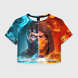 Женский топ Mortal Kombat - Саб-зиро и Скорпион