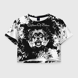 Футболка 3D укороченная женская Children of Bodom рок пес, цвет: 3D-принт