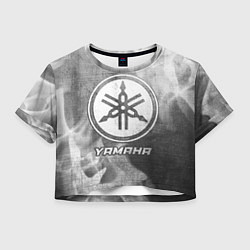 Футболка 3D укороченная женская Yamaha - grey gradient, цвет: 3D-принт