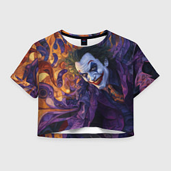 Футболка 3D укороченная женская Джокер психоделика, цвет: 3D-принт