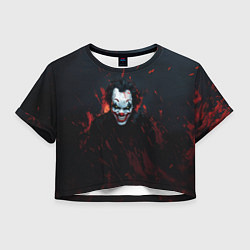 Футболка 3D укороченная женская Джокер в огне, цвет: 3D-принт