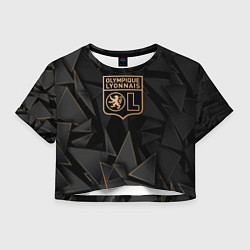 Футболка 3D укороченная женская Lyon golden poly, цвет: 3D-принт