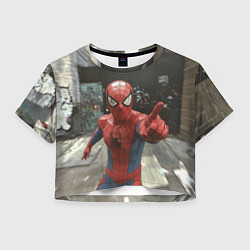Женский топ Человек паук предупреждает