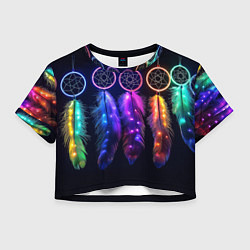 Женский топ Ловцы снов - свечение перьев