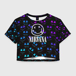 Женский топ Nirvana x marshmello neon