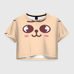 Футболка 3D укороченная женская PuppyM skzoo, цвет: 3D-принт