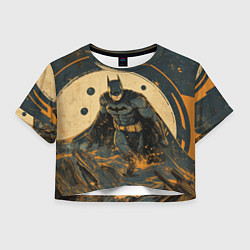 Футболка 3D укороченная женская Бэтмен крадется, цвет: 3D-принт