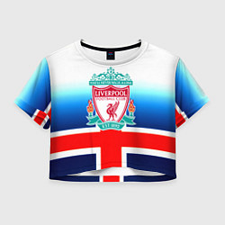 Футболка 3D укороченная женская Liverpool Англия, цвет: 3D-принт
