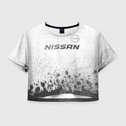 Женский топ Nissan - white gradient посередине