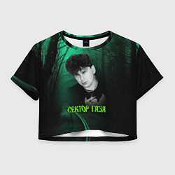 Женский топ Сектор газа зеленый фон