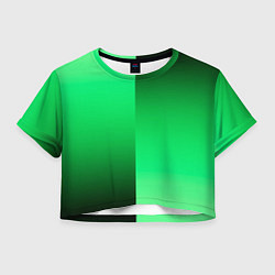 Женский топ Чёрно-зелёный градиент пополам