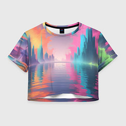 Женский топ Город в розовом тумане