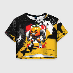 Футболка 3D укороченная женская Итальянские мемы Udin Din Din Dun, цвет: 3D-принт