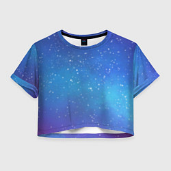Футболка 3D укороченная женская Ночное сияние, цвет: 3D-принт