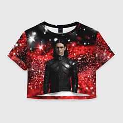 Женский топ Bones в кожаной куртке