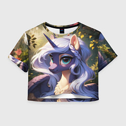 Футболка 3D укороченная женская Принцесса пони - Мой Маленький Пони, цвет: 3D-принт