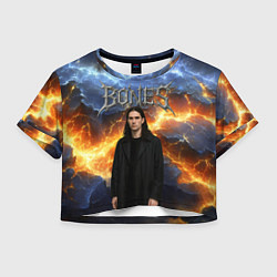 Женский топ Bones на фоне разломных плит